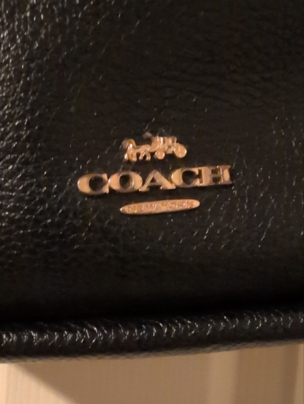 Coach Black Pebbled Leather Hobo with Gold Hardware - Picture 3 of 7